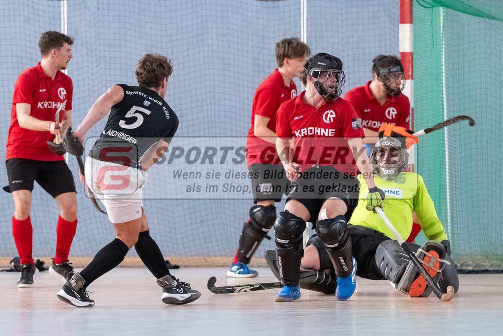 HK_20250202_102457 | 2. Bundesliga Halle Herren Club Raffelberg - Schwarz Weiss Köln am 2.2.2025 Halle am Raffelberg, Duisburg ,