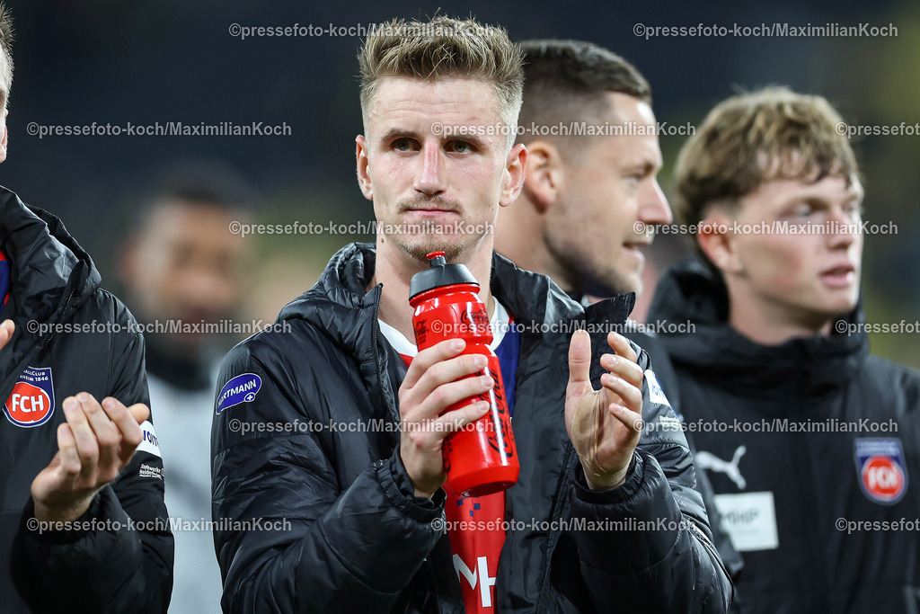 BVB13092402271 | 13.09.2024, 1. Fußball Bundesliga, Borussia Dortmund - 1. FC Heidenheim 1846, Signal Iduna Park, Saison 2024 2025: Jan Schöppner (Heidenheim #3)DFB regulations prohibit any use of photographs as image sequences and or quasi-video.