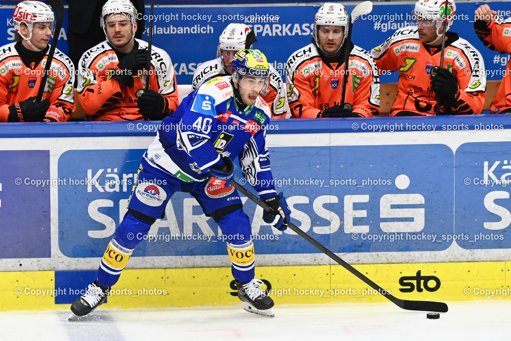 EC IDM WÄRMEPUMPEN VSV vs. MOSER MEDICAL GRAZ99ERS | #40 Elias Wallenta EC VSV, Spielerbank Graz 99ers, EC IDM WÄRMEPUMPEN VSV vs. MOSER MEDICAL GRAZ99ERS, EC IDM WÄRMEPUMPEN VSV vs. MOSER MEDICAL GRAZ99ERS am 12.03.2026 in Villach (Stadthalle Villach), Austria, (Photo by Bernd Stefan)