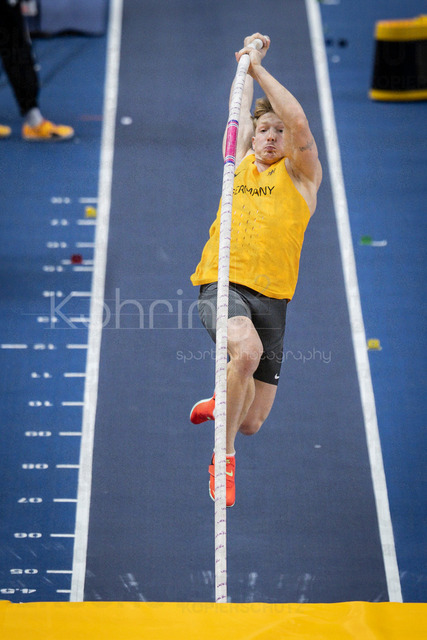 World Athletics Indoor Championships Kujawy Pomorze 26, 21.03.2026 | TORUN, POLAND - MARCH 21:  Manuel EITEL (GER) competes in the men's pole valt of the heptathlon during the World Athletics Indoor Championships Kujawy Pomorze 26 on day 2 / session 1 at Kujawsko-Pomorska Arena Torun on March 21, 2026 in Torun, Poland. 