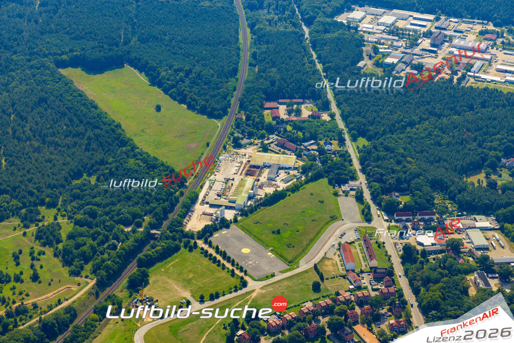 Luftaufnahme Verkehrsübungsplatz Ludwigslust - Die Luftaufnahme wurde 2025 vom UL-Flugzeug heraus erstellt ( ohne Drohne ) - Hochauflösende Luftaufnahme - für professionelle Ausdrucke geeignet. Die Geschenkidee !Mit Lizenz und Bildrechte bestellbar