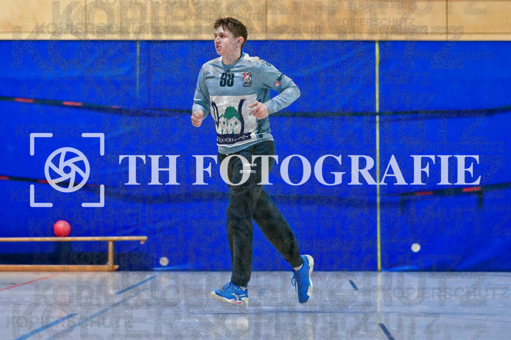 GER, SG Maulburg/Steinen - TuS Ringsheim, Handball, Landesliga Suedbaden, 22. Spieltag, Saison 2024/2025, 23.03.2025 | Eike Nasdala (SG Maulburg/Steinen, #98)GER, SG Maulburg/Steinen - TuS Ringsheim, Handball, Landesliga Suedbaden, 22. Spieltag, Saison 2024/2025, 23.03.2025Foto: TH Fotografie/Thomas Hess