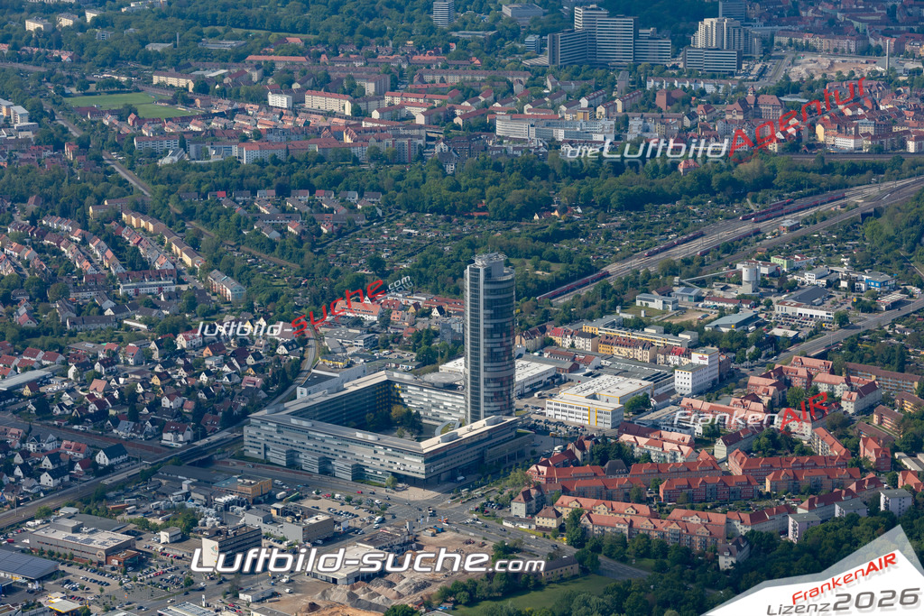 aktuelles Luftbild von Ostring Nuernberg  - Luftaufnahme wurde 2019 von https://frankenair.de mittels Flugzeug (keine Drohne) erstellt.