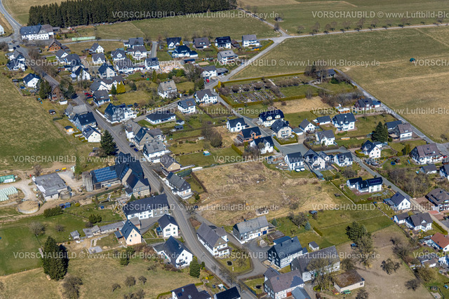 HB-Brilon220303112 | Luftbild, Baugebiet an der Kreuzbergstraße in Altenbüren, Brilon, Sauerland, Nordrhein-Westfalen, Deutschland