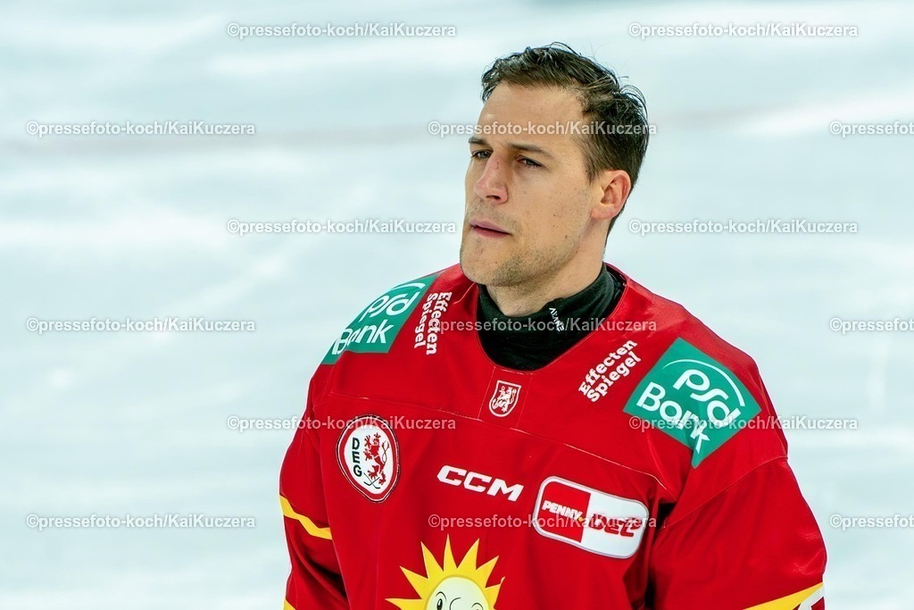 KKU10012501003 | 10.01.2025, xkkux, Eishockey, Penny DEL, Düsseldorfer EG - Straubing Tigers, PSD-BANK Dome: Tyler Gaudet (DEG #93)