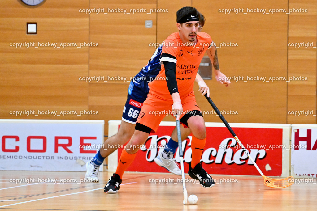 VSV Unihockey vs. SZPK Floorball | #19 Áron Szelley SZPK SÁROSI OPTIKA KOMÁROM, VSV Unihockey vs. SZPK Floorball, VSV Unihockey vs. SZPK Floorball am 23.11.2024 in Villach (Ballspielhalle St. Martin), Austria, (Photo by Bernd Stefan)