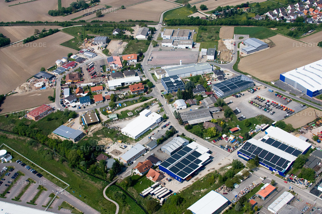 Luftbild: Industriestr in Hagenbach im Bundesland Rheinland-Pfalz in Deutschland. Foto: IMG_18197.jpg vom 03.05.2009 durch Werner Riehm/FLY-FOTO.de