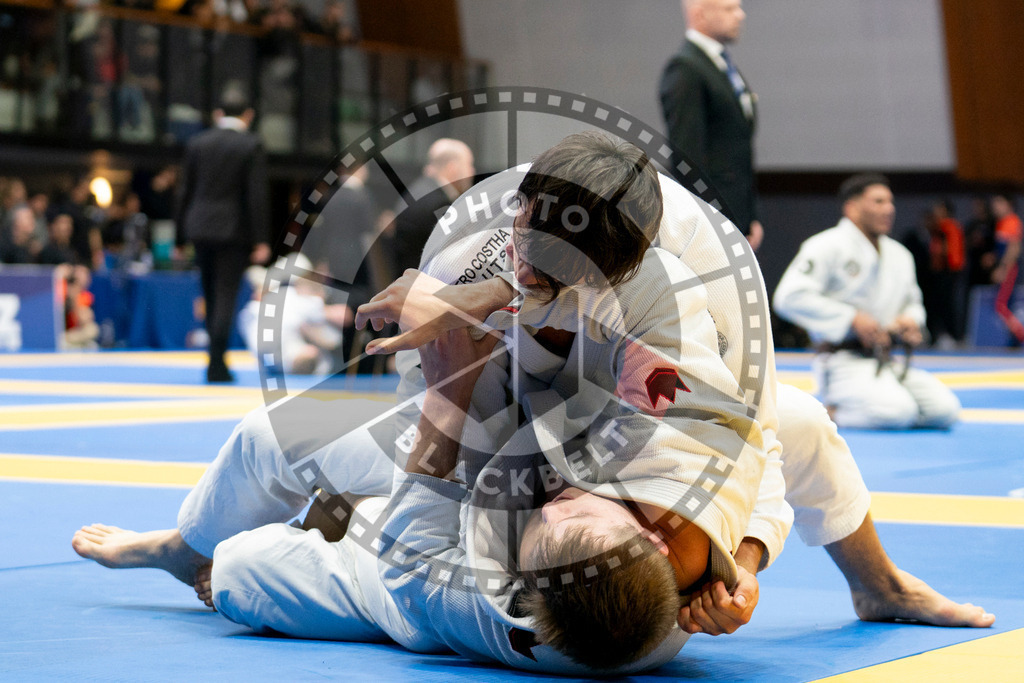 20240124PBB02450 | Fighters compete during the second day of the IBJJF European Championship in Paris, France, on January 24, 2024.