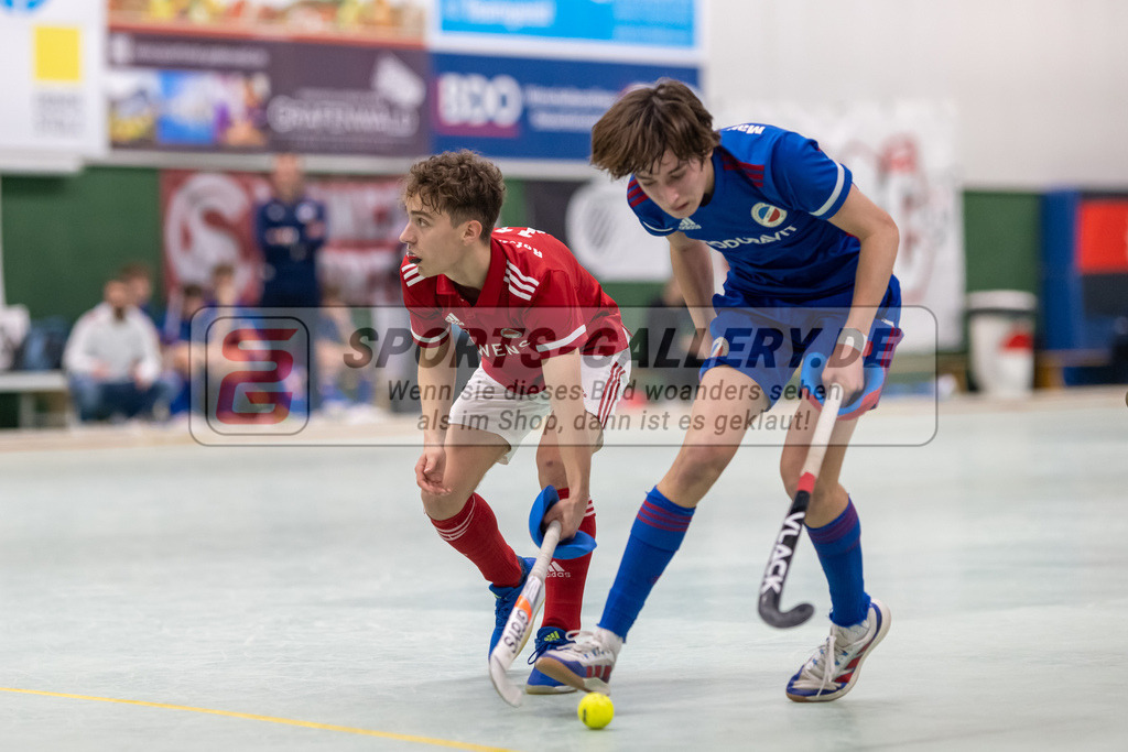 SFE_20230305_0128 | Deutsche Meisterschaft Männliche U16 Halle 2023 am 05.03.2023 in Köln (KTHC Stadion Rot-Weiss Köln Tennis and Hockey Club), Photo: Stephan Fehrmann 2022 (Sports-Gallery)