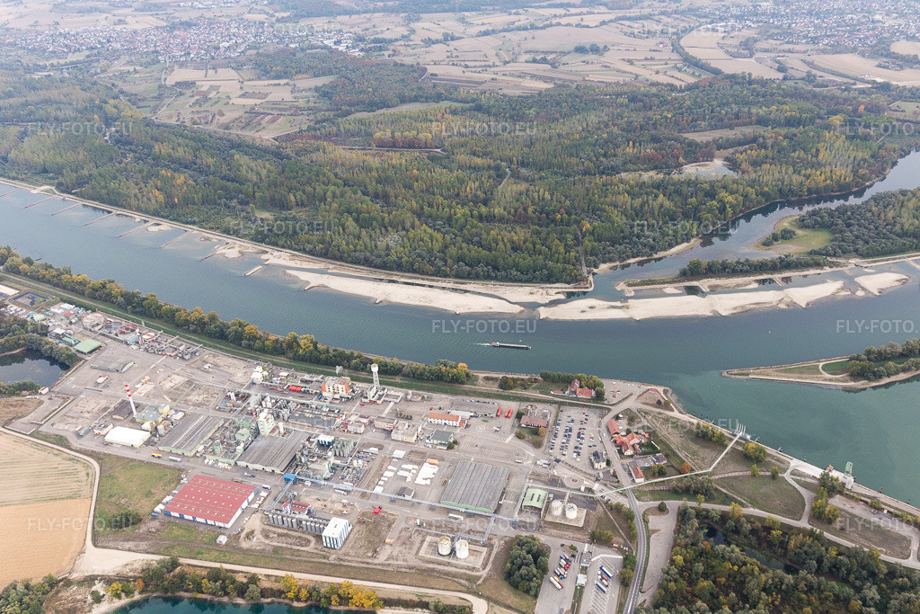 Vue aérienne: Vue de la ville à Lauterbourg dans le département Bas Rhin, France. Photo: IMG_112013.jpg prise le 11/10/2018 par Werner Riehm/FLY-FOTO.euRésolution de l'original: 5006 x 3337 px