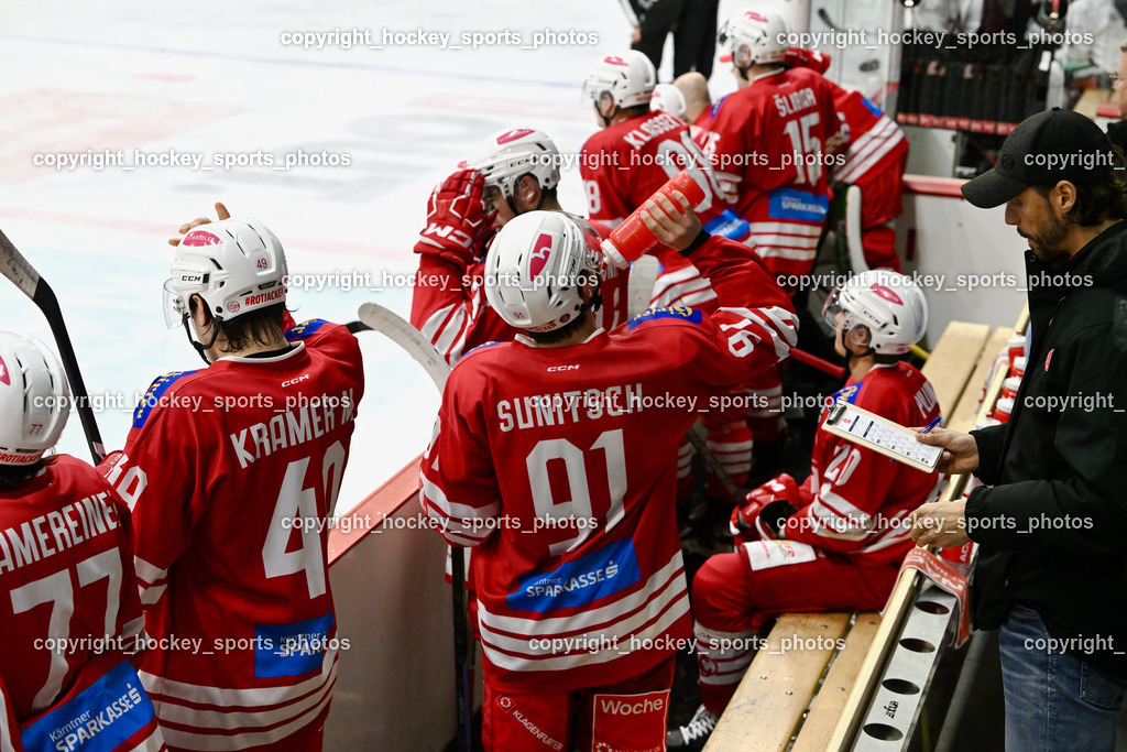 EC KAC Future Team vs. Die Adler Kitzbühl 7.10.2023 | EC KAC Future Team vs. Die Adler Kitzbühl 7.10.2023, EC KAC Future Team vs. Die Adler Kitzbühl am 07.10.2023 in Klagenfurt (Messehalle Klagenfurt), Austria, (Photo by Bernd Stefan)