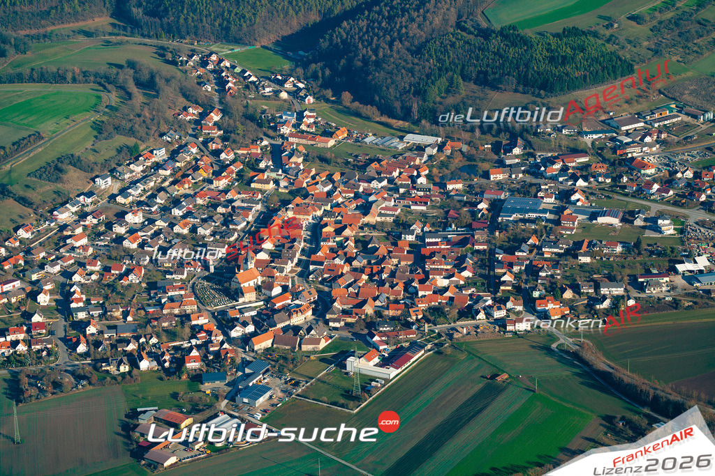 Das Luftbild der Stadt Stettfeld wurde 2019 vom Flugzeug heraus erstellt (keine Drohne) Aufnahmehöhe ca.400 Meter- hohe Auflösung- beste Druck-Qualität garantiert!