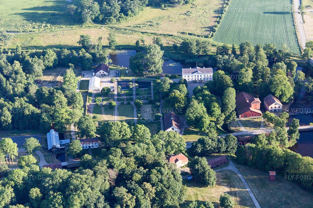 Luftbild: Ortsansicht in Odensjö im Bundesland Kronoberg in Schweden. Foto: IMG_108050.jpg vom 26.06.2018 durch Werner Riehm/FLY-FOTO.de