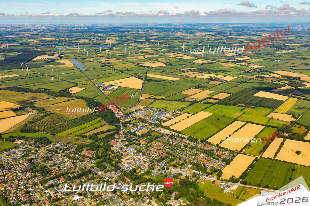 Das Luftbild der Stadt Schafflund wurde 2022 vom Flugzeug heraus erstellt (keine Drohnen-Aufnahmen) Aufnahmehöhe ca.450 Meter- hohe Bildauflösung und Druck-Qualität. Garantiert!
