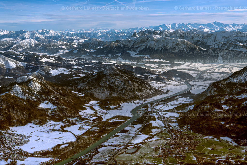 3900225 | Inntal mit Blick auf die Hohen Tauern von Oberaudorf in Richtung Kössen
