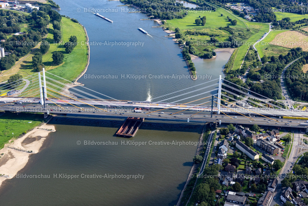 Luftbild Duisburg 47198_ Rheinbrücke Neuenkamp A40439A5275 | Luftbildfotografie und Luftbildfotograf Hermann Klöpper - Realisiert mit Pictrs.com