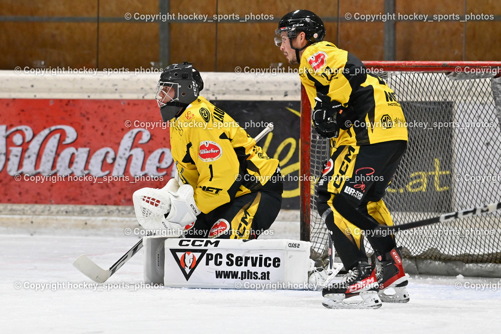 EC Spittal Hornets vs. ESC Steindorf 28.10.2023 | #1 Zauchner Rene, #27 Moser Daniel