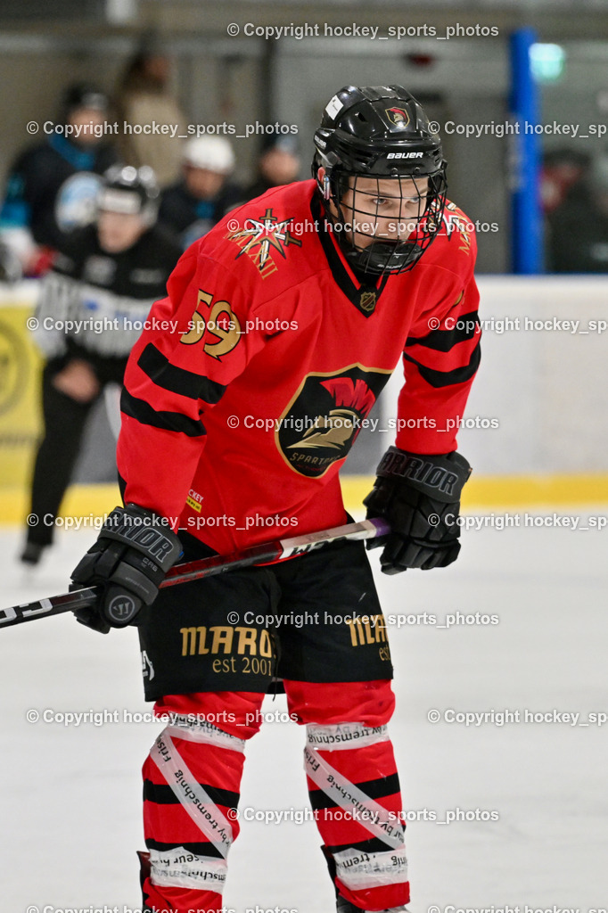 Lendhafen Seelöwen vs. Spartans Althofen | #69 Köck Jakob Spartans Althofen, Lendhafen Seelöwen vs. Spartans Althofen, Lendhafen Seelöwen vs. Spartans Althofen am 14.02.2025 in Ferlach (HTC Eishalle Ferlach), Austria, (Photo by Bernd Stefan)
