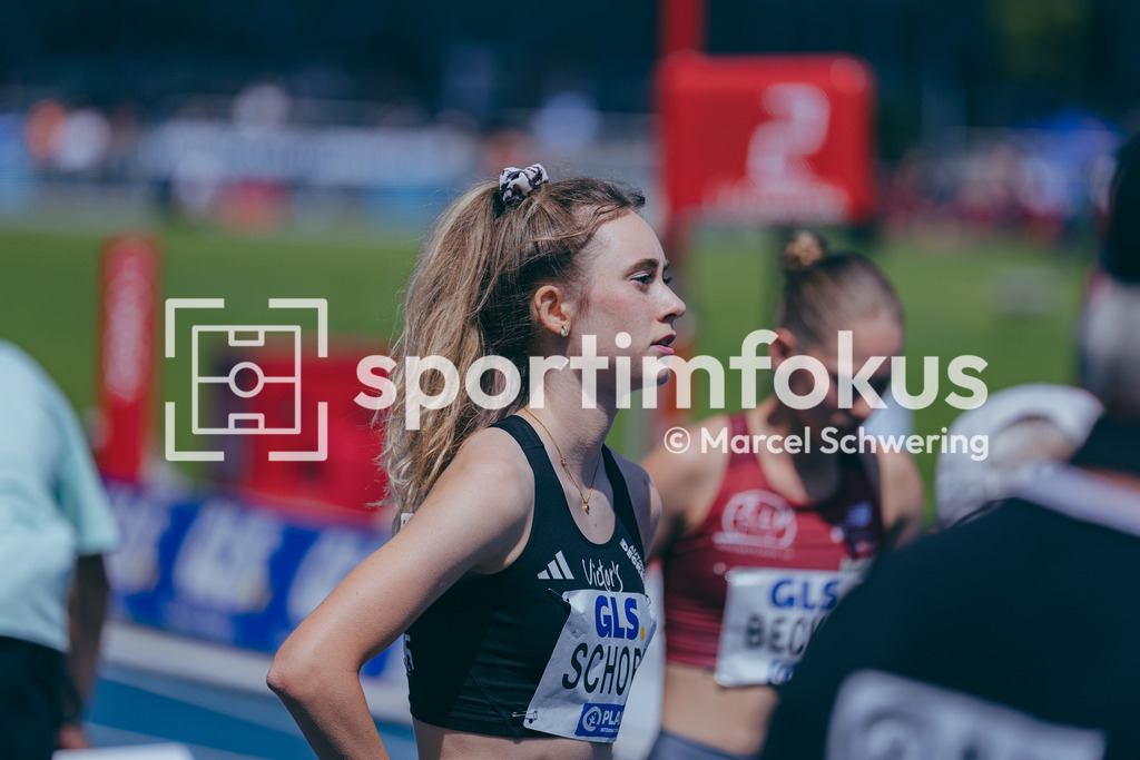 Deutsche Meisterschaften der Frauen und Männer 2026 | Maja Schorr, SV GO! Saar 05, 800-Meter-Lauf, Halbfinale, Deutsche Meisterschaften der Frauen und Männer 2026, Lohrheidestadion Bochum-Wattenscheid, 25.07.2026. Foto: Marcel Schwering / sportimfokus - Realisiert mit Pictrs.com