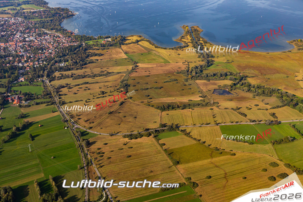 Aktuelles Luftbild von  Diessen am Ammersee - Die Luftaufnahme wurde 2020 mittels UL-Flugzeug erstellt ( keine Drohne ) - hochauflösende Kamera-Systeme von  Canon -Beste Qualität - Für grossformatige Ausdrucke geeignet. Die Geschenkidee !