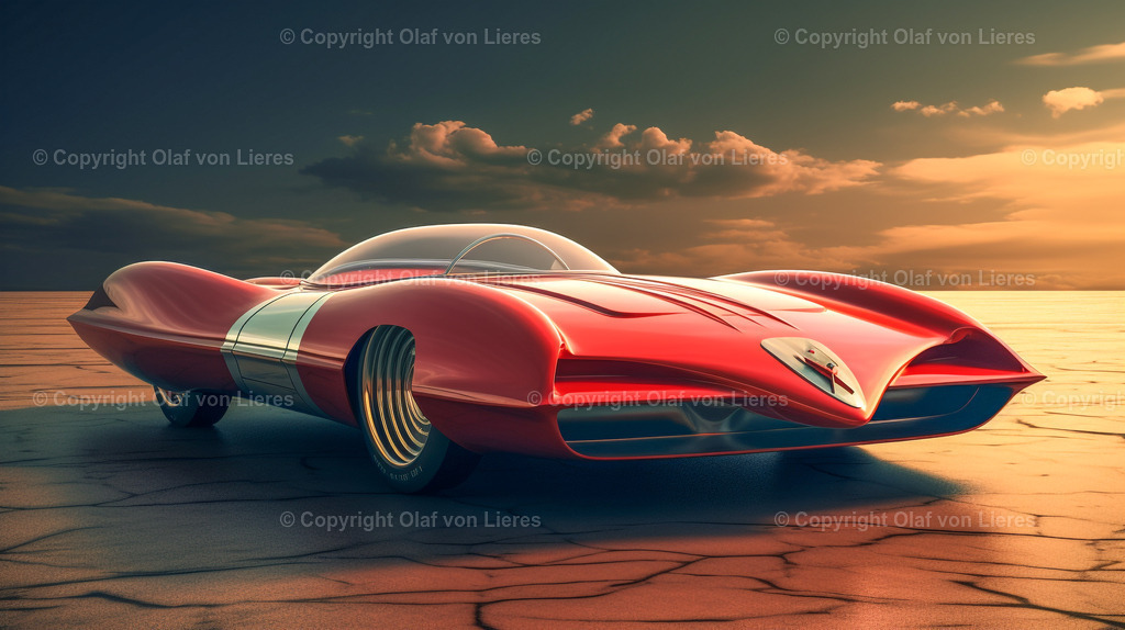 Fahrzeugentwurf sechziger Jahre Wandbild | Conceptcar