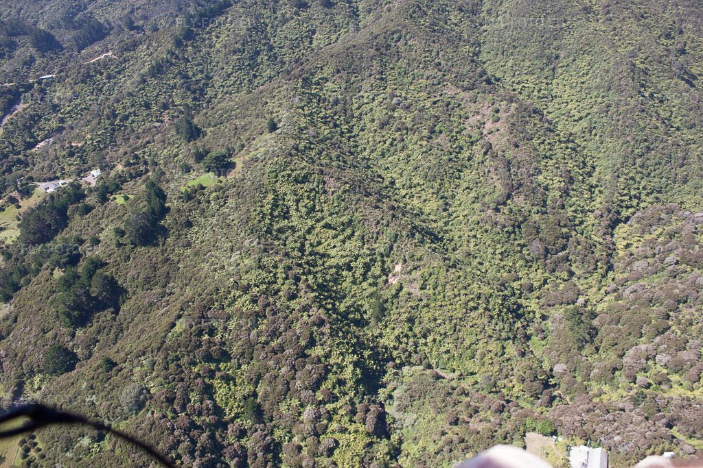 Vue aérienne: Vue de la ville à Coromandel dans le département Waïkato, Nouvelle-Zélande. Photo: IMG_55774.jpg prise le 12/01/2013 par Werner Riehm/FLY-FOTO.euRésolution de l'original: 4752 x 3168 px