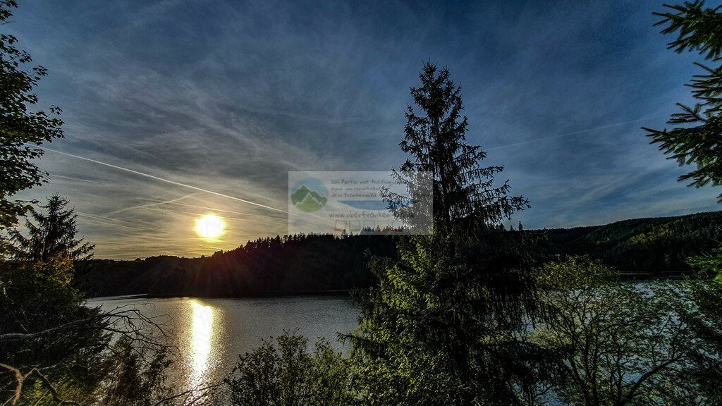 Ködeltalsperre Sonnenuntergang Herbst | Impressionen rund um Hochfranken - Frankenwald - Fichtelgebirge - Realisiert mit Pictrs.com