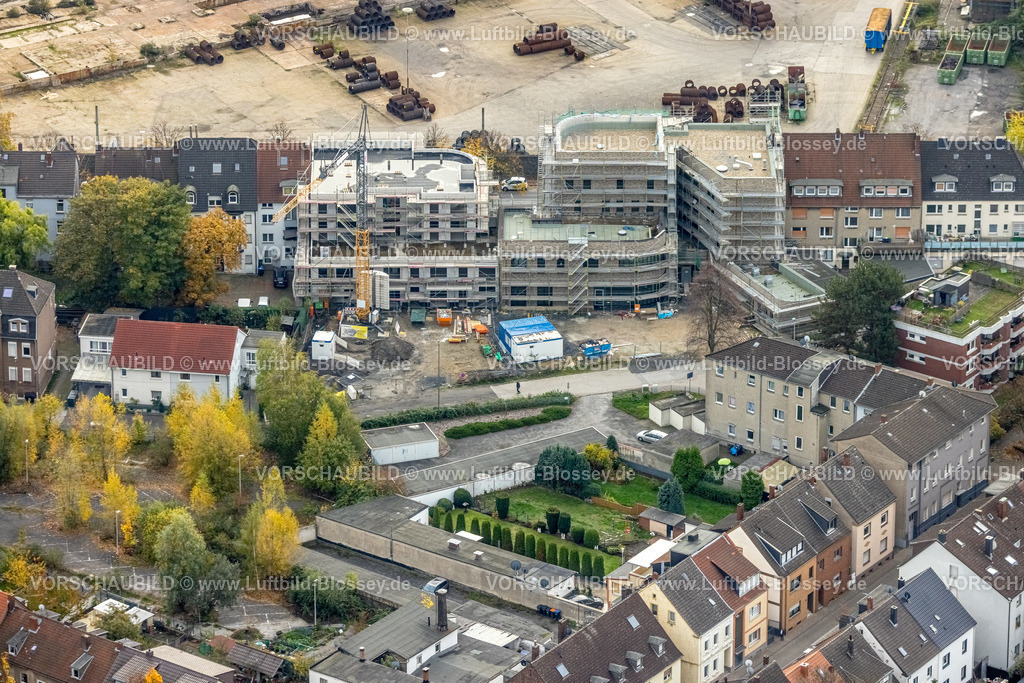 Hamm221012110 | Luftbild, Baustelle mit Neubau Wohnungen an der Wilhelmstraße, Mitte, Hamm, Ruhrgebiet, Nordrhein-Westfalen, Deutschland