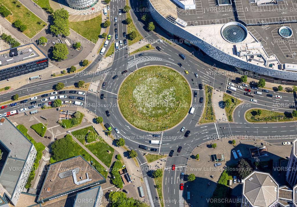 Essen250507553 | Luftbild, Kreisverkehr Berliner Platz, Stadtkern, Essen, Ruhrgebiet, Nordrhein-Westfalen, Deutschland