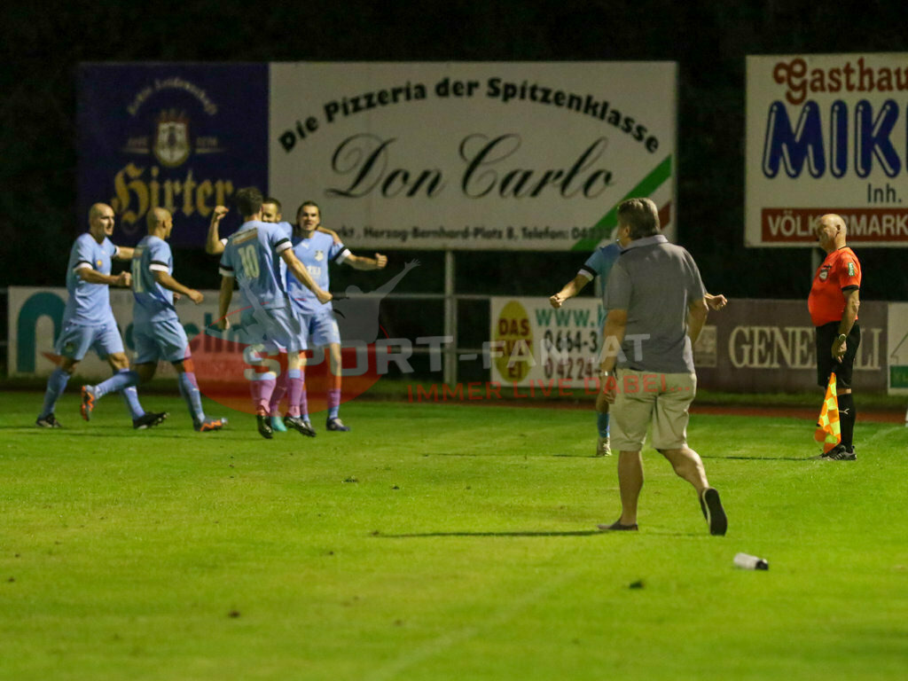 VST Völkermarkt - SVG Bleiburg 2-2, Kärntner Liga 2. Runde | Torjubel VST Völkermarkt - SVG Bleiburg 2-2 am 08.08.2023 in Völkermarkt
(Lilienberg Arena), Austria, (Photo by Ernst Krawagner sport-fan.at) - Realisiert mit Pictrs.com