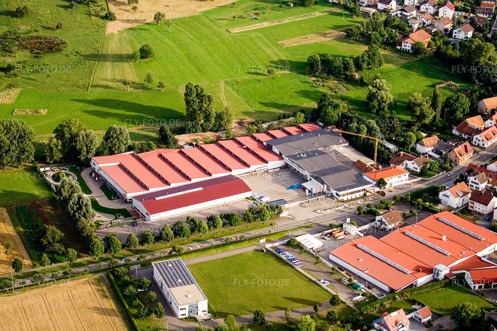 Luftbild: Stupferich, Vogelsitze GmbH, Kleinsteinbacherstraße 44 im Ortsteil Stupferich in Karlsruhe im Bundesland Baden-Württemberg in Deutschland. Foto: IMG_12429.jpg vom 05.08.2008 durch Werner Riehm/FLY-FOTO.de