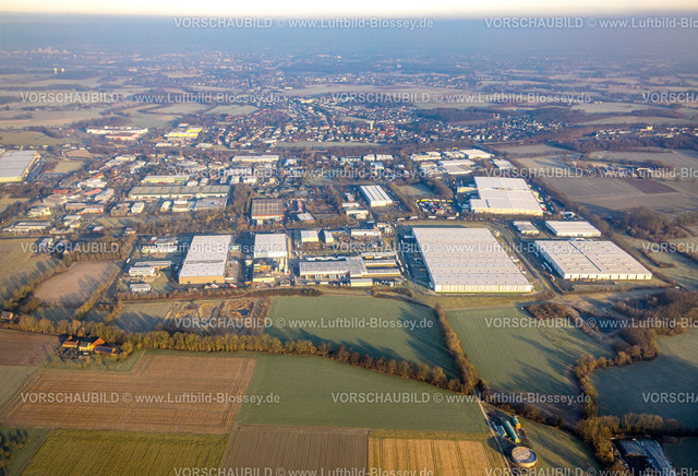 Hamm250200348Rhynern | Luftbild, Gewerbegebiet Rhynern Hamm 2, Werler Straße Oberallener Weg, Baustelle und Neubau, Stadtbezirk Rhynern, Hamm, Ruhrgebiet, Nordrhein-Westfalen, Deutschland