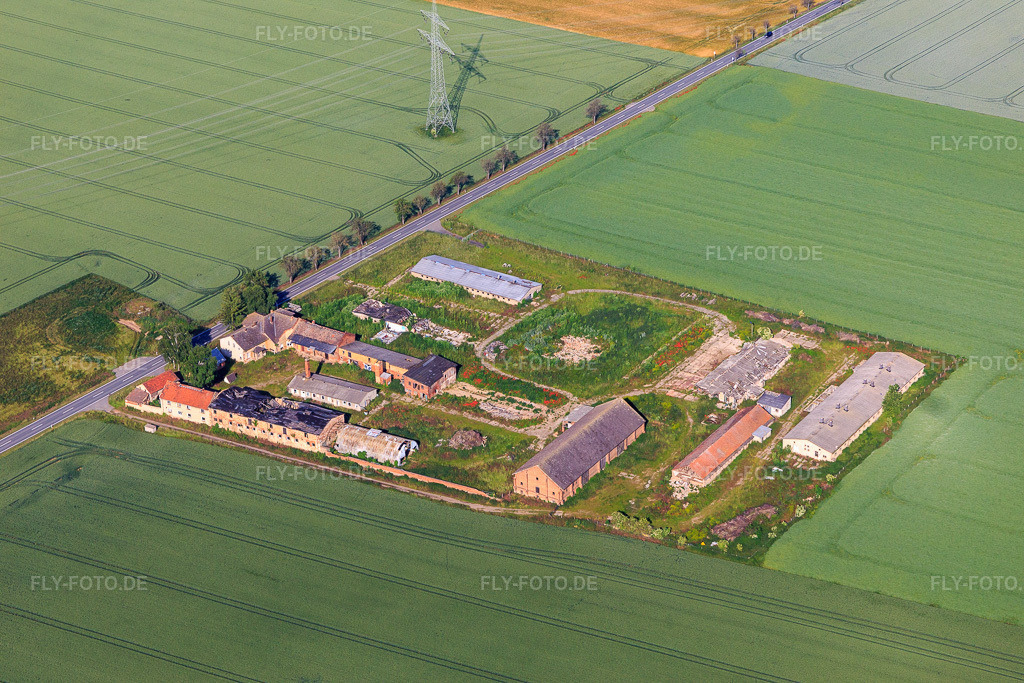 Luftbild: Geflügelfarm Welbsleben Verarbeitungsgesellschaft mbH im Ortsteil Welbsleben in Arnstein im Bundesland Sachsen-Anhalt in Deutschland. Foto: IMG_148177.jpg vom 12.06.2025 durch Werner Riehm/FLY-FOTO.deGeflügelfarm Welbsleben