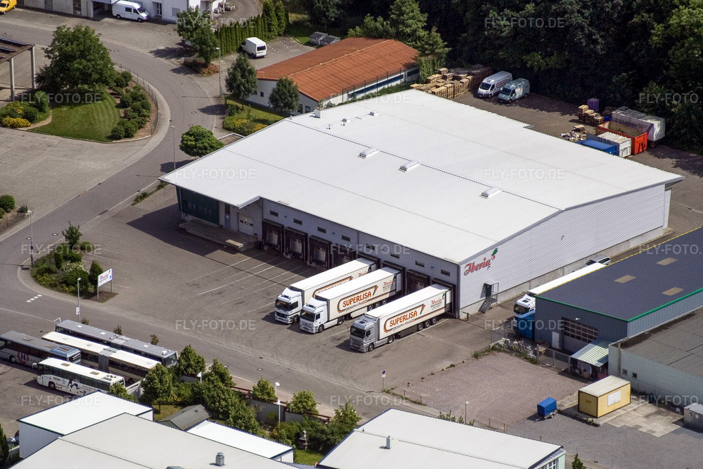 Luftbild: Industriegebiet Am Gäswald Spedition Iberia in Herxheim bei Landau im Bundesland Rheinland-Pfalz in Deutschland. Foto: IMG_11298.jpg vom 14.06.2008 durch Werner Riehm/FLY-FOTO.de