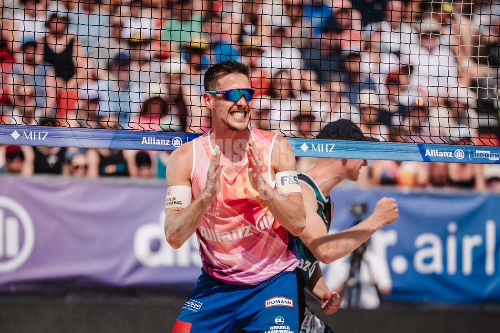 Beachvolleyball | Männer | Allianz German Beach Tour 2025 | Tourstop Bremen | 14.06.2025 | David Poniewaz ärgert sich
