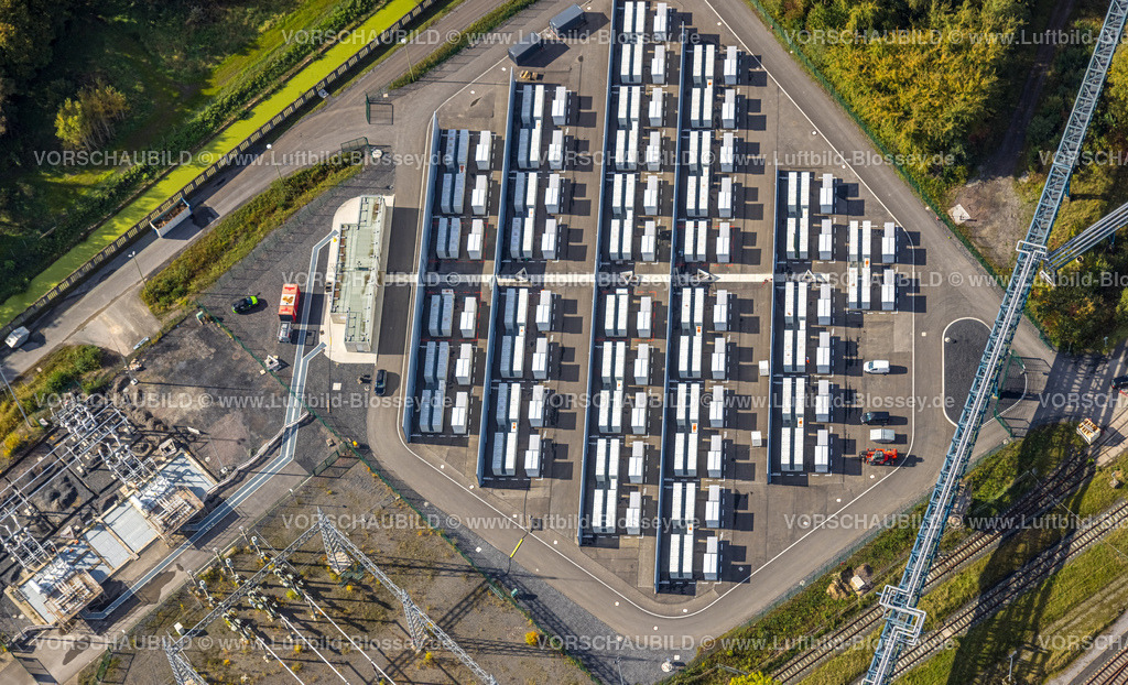 Hamm241008268 | Luftbild, RWE Kraftwerk Westfalen, Batterienspeicher Stellplatz, Uentrop, Hamm, Ruhrgebiet, Nordrhein-Westfalen, Deutschland