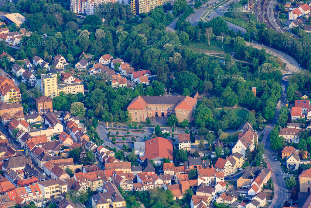Luftbild: Ludwigstor am Ludwigsring in Germersheim im Bundesland Rheinland-Pfalz in Deutschland.Foto: IMG_40406.jpg vom 24.04.2011 durch Werner Riehm/FLY-FOTO.deAuflösung des Originals: 4752 x 3168 px