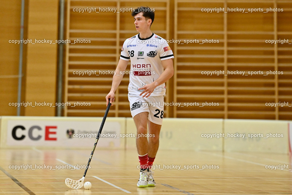 VSV Unihockey vs. KAC Floorball | #28 Gabriel Lekas KAC Floorball, VSV Unihockey vs. KAC Floorball, VSV Unihockey vs. KAC Floorball am 28.03.2026 in Villach (Ballspielhalle St. Martin), Austria, (Photo by Bernd Stefan)