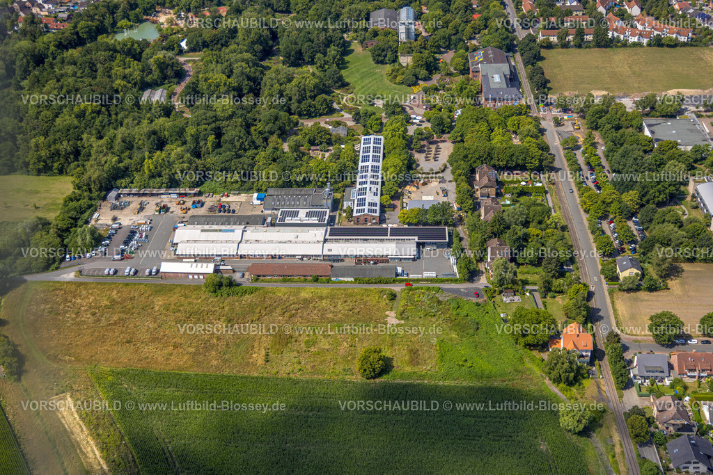 Hamm250702298Uentrop | Luftbild, Maximilianpark mit Maxigastro Hamm GmbH und Werkstatthalle, Uentrop, Hamm, Ruhrgebiet, Nordrhein-Westfalen, Deutschland