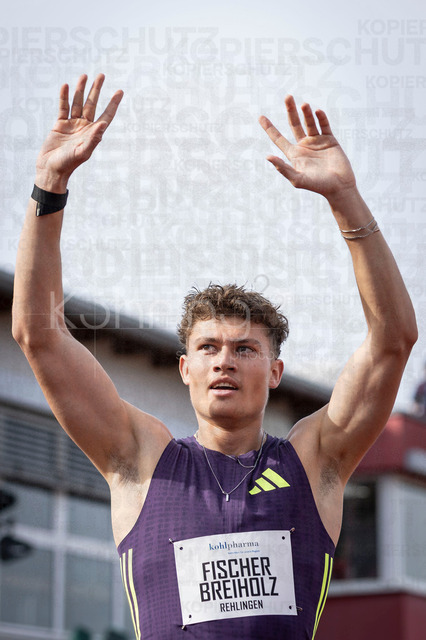 61. Internationales Pfingstsportfest; Rehlingen-Siersburg, 24.05.2026 | REHLINGEN , GERMANY - MAY 24:  Owe Fischer-Breiholz (GER/Königsteiner LV) takes the win over 400m hurdles during the 61. Internationales Pfingstsportfest on 24.05.2026 at the  Bungertstadion in Rehlingen-Siersburg (Saarland / Deutschland).