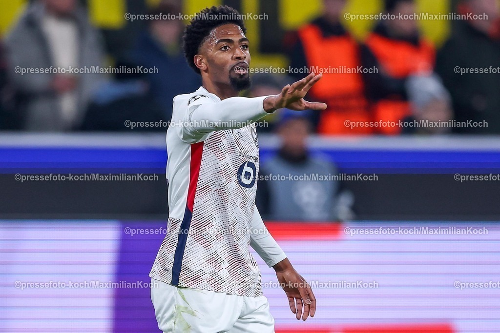 UCL04032502175 | 04.03.2025, Fußball, UEFA Champions League, Borussia Dortmund - OSC Lille, Signal Iduna Park, Runde der 16, Saison 2024 2025: Alexsandro Victor de Souza Ribeiro (LOSC Lille #4)