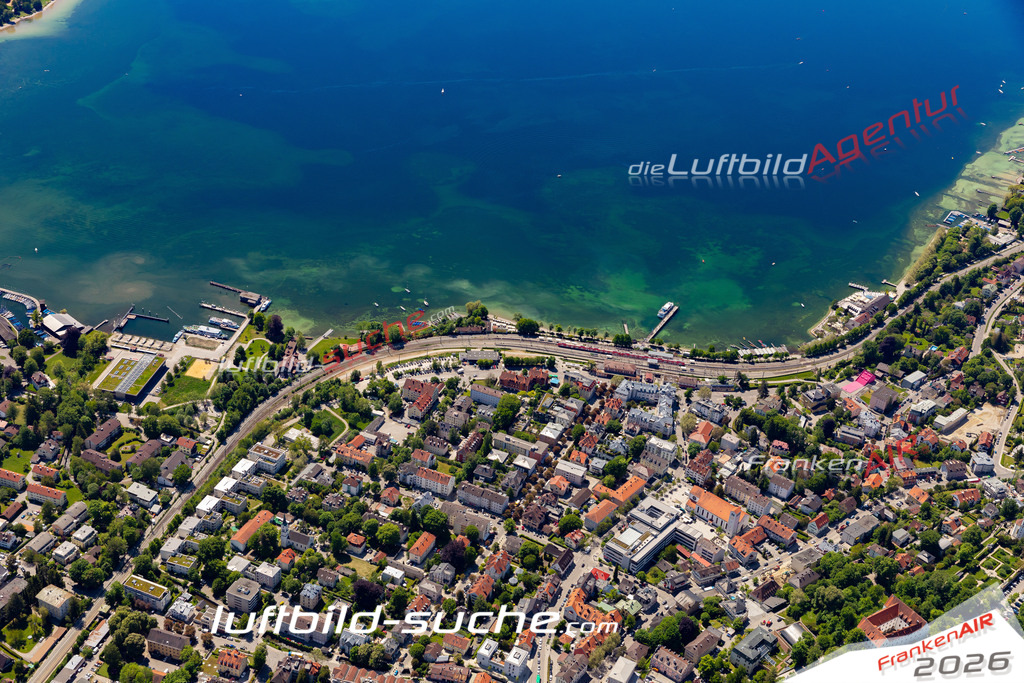 Aktuelles Luftbild von  Starnberg - Die Luftaufnahme wurde 2021 mittels UL-Flugzeug erstellt ( keine Drohne ) - hochauflösende Kamera-Systeme von  Canon -Beste Qualität - Für grossformatige Ausdrucke geeignet. Die Geschenkidee !