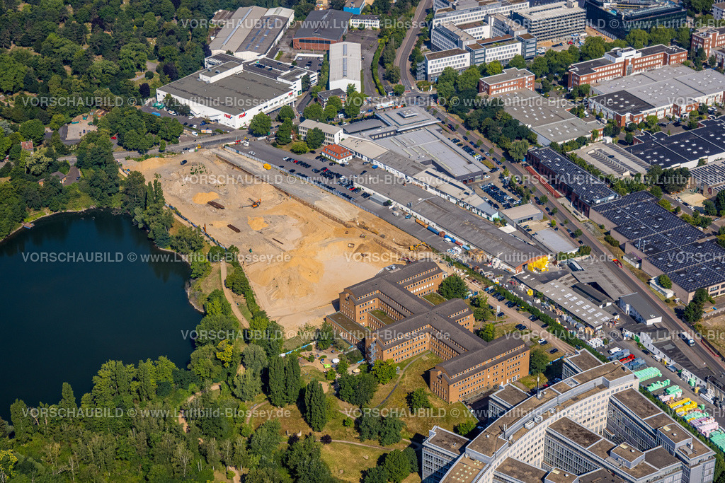 Duesseldorf220700771 | Luftbild, Baustelle für Büropark Albertusbogen, Albertussee, Heerdt, Düsseldorf, Rheinland, Nordrhein-Westfalen, Deutschland