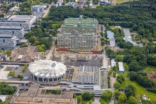 Bochum240700855 | Luftbild, RUB Ruhr-Universität Bochum, Baustelle neben dem Audinmax, Querenburg, Bochum, Ruhrgebiet, Nordrhein-Westfalen, Deutschland