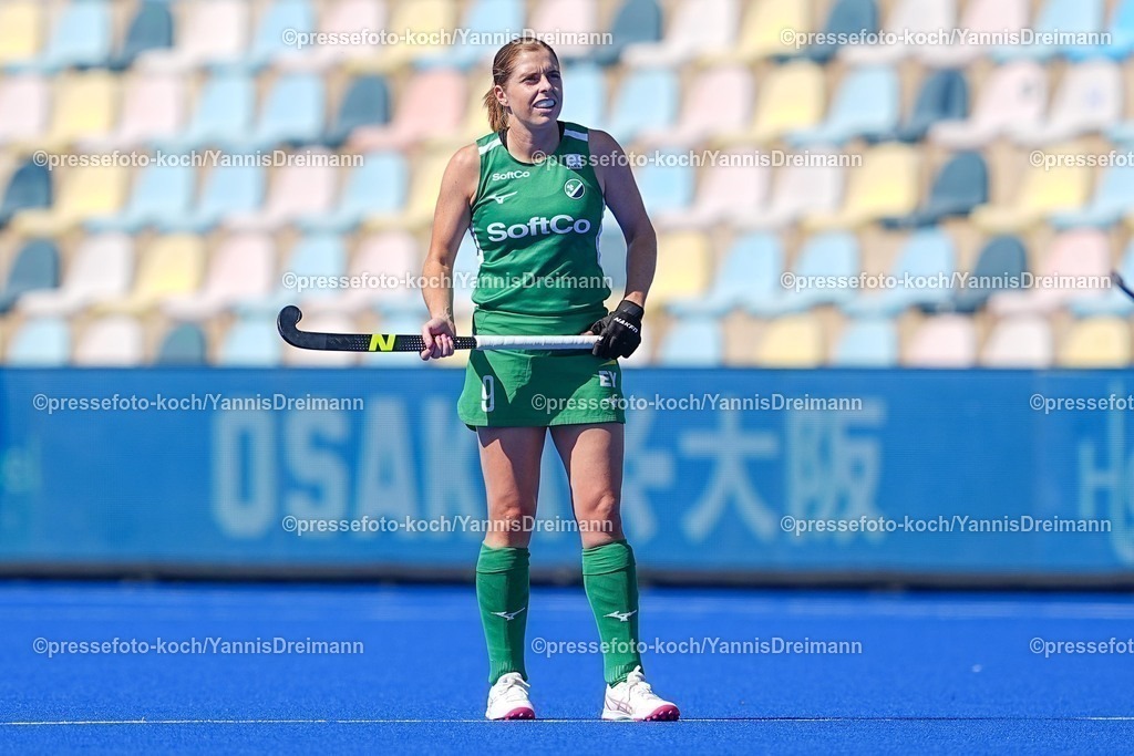 xydrx11082501027 | 11.08.2025, xydrx, Frauen EuroHockey Championship 2025, Gruppenphase, Gruppe A, Irland - Frankreich, Sparkassenpark Mönchengladbach: Kathryn Mullan (IRL #9)