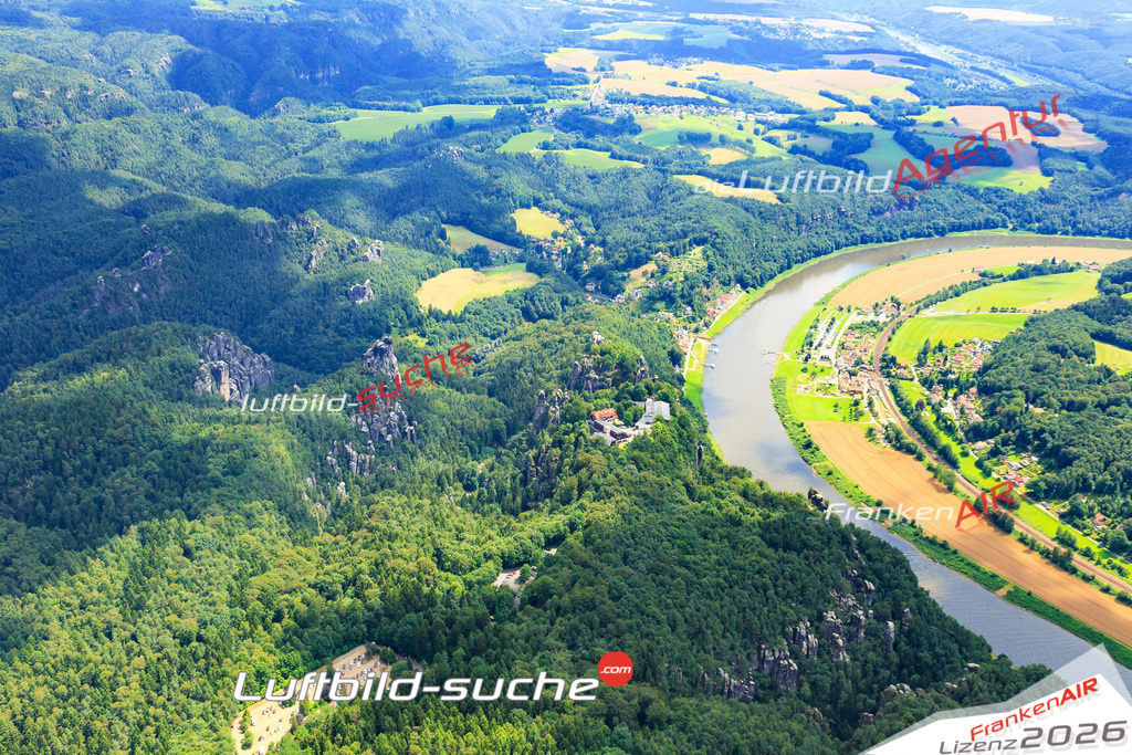 Die Luftaufnahme Bastei - Rathen wurde vom UL-Flugzeug (keine Drohne) aus fotografiert.Hohe Druck- Auflösung-die Geschenkidee!