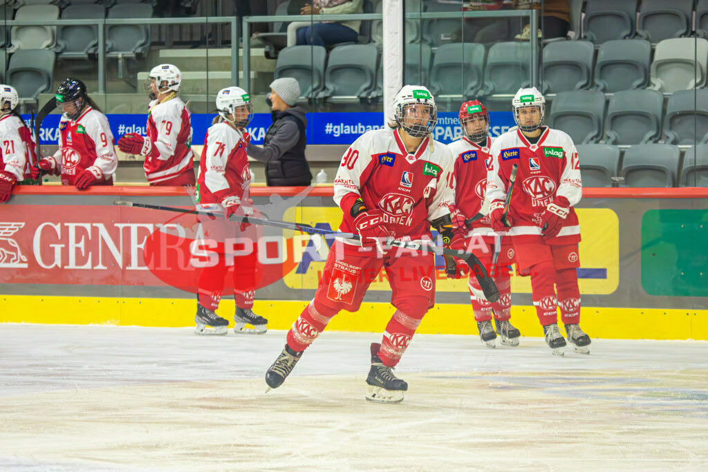Eishockey DEBL 2023/24 | Eishockey DEBL 2023/24, KAC Frauen - Villach Lady Hawks am 27.09.2023 in Klagenfurt (Heidi Horten Arena), Austria, (Photo by Ernst Krawagner sport-fan.at) - Realisiert mit Pictrs.com