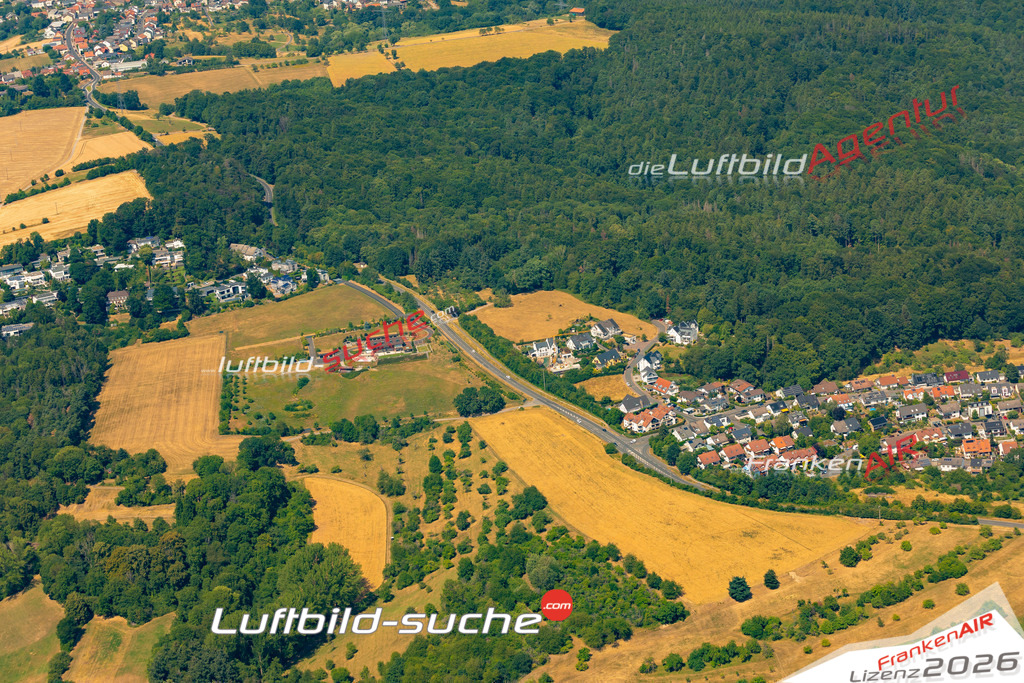 Das Luftbild zeigt :  Glattbach - Die Luftaufnahme wurde 2023 vom UL-Flugzeug aus erstellt ( keine Drohne ) - Hochauflösende Luftaufnahme - Für grossformatige Ausdrucke geeignet. Die Geschenkidee !Mit Lizenz und Bildrechte bestellbar