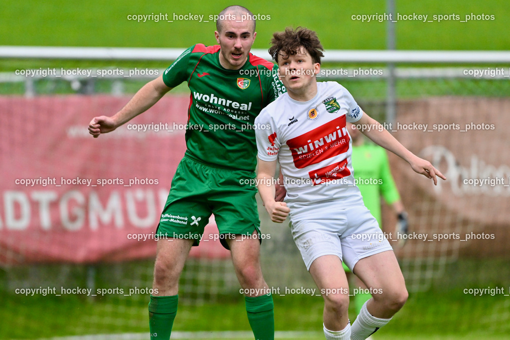 FC ASKÖ Gmünd vs. Rapid Lienz  | #3 Maximilian Kohlmaier Stranner ASKÖ Gmünd, #18 Oliver Gomig Rapid Lienz, FC ASKÖ Gmünd vs. Rapid Lienz , FC ASKÖ Gmünd vs. Rapid Lienz  am 02.06.2024 in Gmünd (Sportplatz Gmünd), Austria, (Photo by Bernd Stefan)