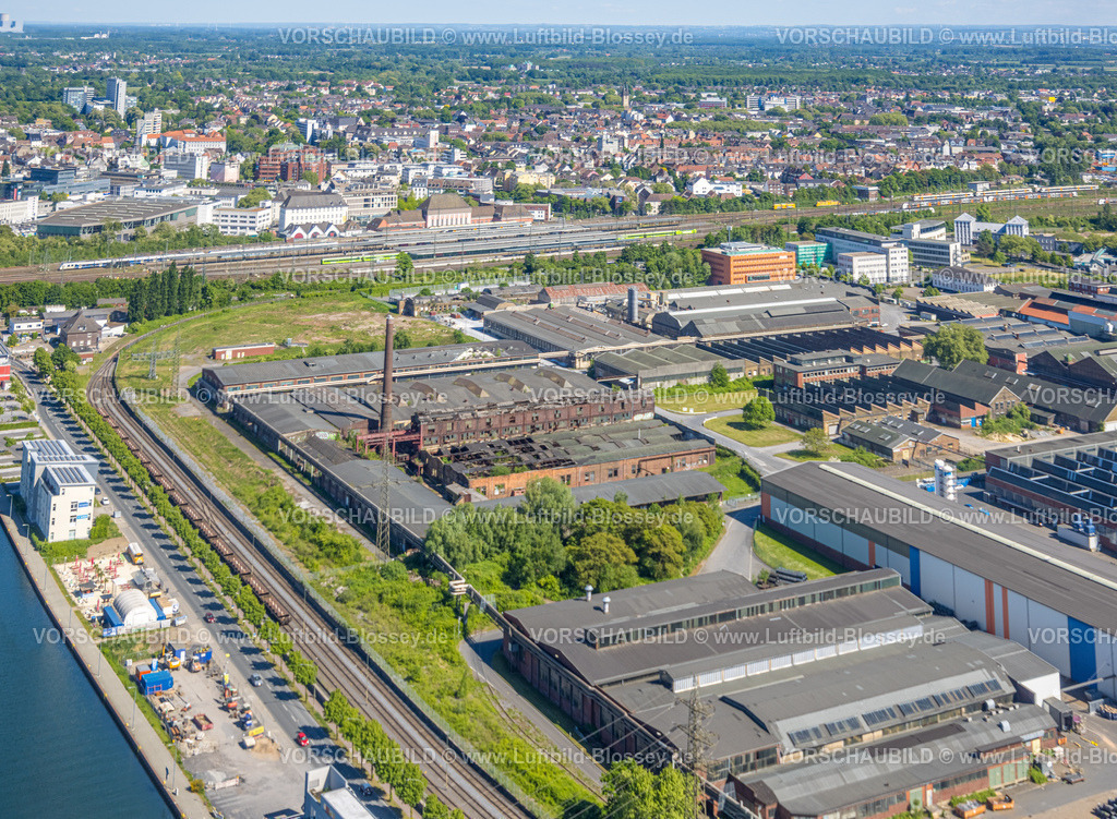 Hamm250504289 | Luftbild, Gewerbegebiet Hafenstraße, voestalpine und Thyssen Draht AG am Datteln-HAmm-Kanal, Mitte, Hamm, Ruhrgebiet, Nordrhein-Westfalen, Deutschland